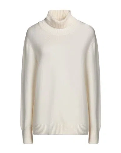 La Fileria Woman Turtleneck White Size 12 Virgin Wool In White