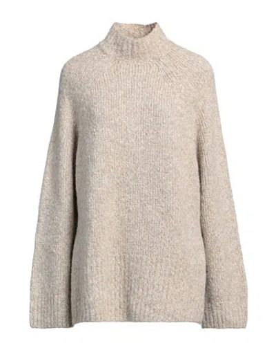 Second Female Woman Turtleneck Beige Size Xl Cotton, Acrylic, Alpaca Wool, Polyamide, Wool In Beige