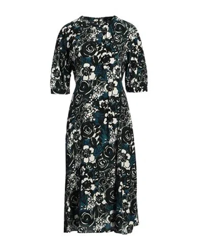 S Max Mara Womens Green Bronzo Floral-print Silk Midi Dress In White