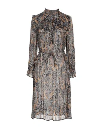 Antik Batik Woman Midi Dress Navy Blue Size 10 Viscose In Navy Blue