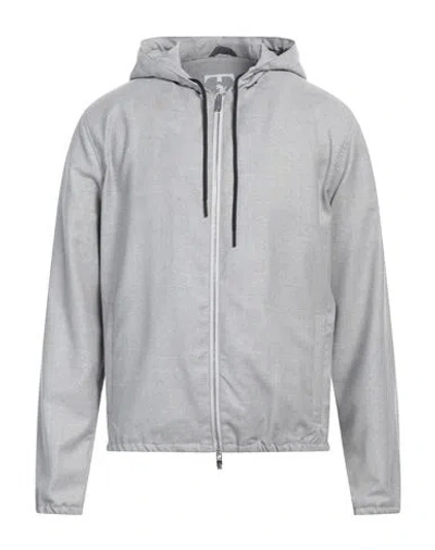 Tombolini Man Jacket Light Grey Size 44 Virgin Wool, Elastane In Grey