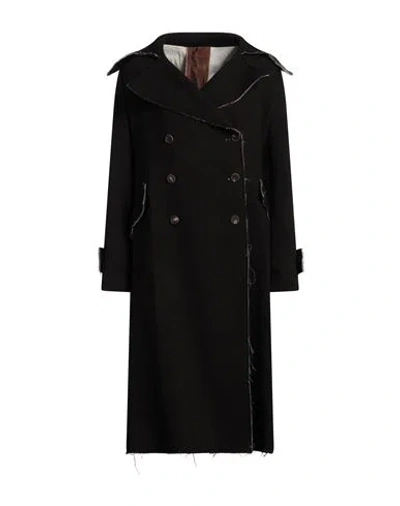 Dejamis Woman Coat Dark Brown Size M Cotton, Wool, Polyester, Polyamide In Brown