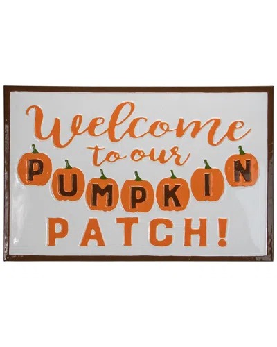 Northlight 20.25in Welcome To Our Pumpkin Patch Wall Decor In White