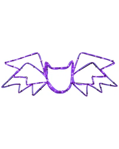 Northlight 23.5in Led Lighted Bat 4-function Halloween Window Silhouette In Purple