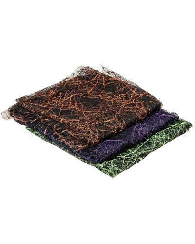 Northlight 3pc Spiderweb Halloween Decoration In Black