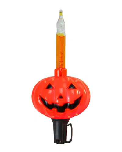 Northlight 10ct Jack O'lantern Halloween Bubble Light Set In Orange