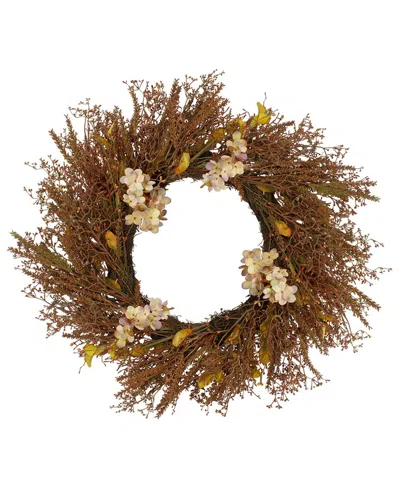 Northlight 32in Fall Grass Autumn Harvest Artificial Wreath In Green