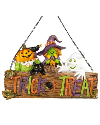 Northlight 13.5in Trick Or Treat Jack O'lantern & Ghost Wall Decor In Multicolor