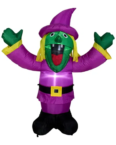 Northlight 3.5ft Inflatable Lighted Witch Halloween Decoration In Purple