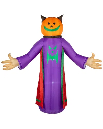 Northlight 8ft Lighted Jack O'lantern Grim Reaper Inflatable Yard Art In Orange