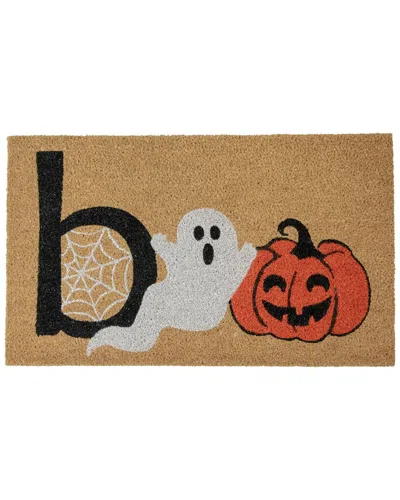 Northlight Natural Coir "boo" Halloween Doormat, 18" X 30" In Brown