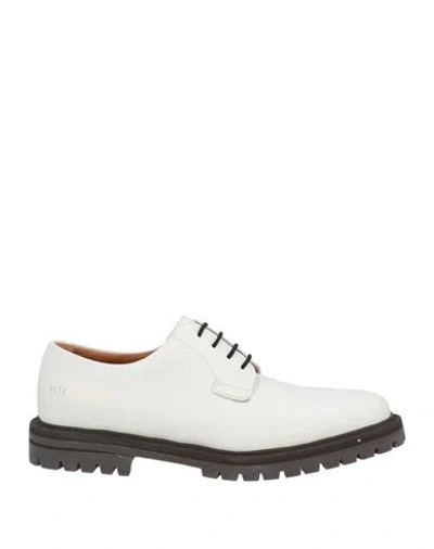 Common Projects Woman By  Woman Lace-up Shoes White Size 8 Leather In White