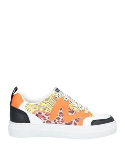 Manila Grace Woman Sneakers White Size 7 Leather, Textile Fibers In White