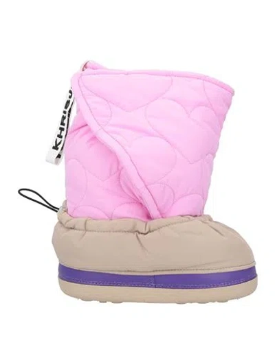 Khrisjoy Woman Ankle Boots Mauve Size 11-13 Polyamide In Purple
