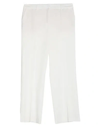 Her . Woman Pants White Size 16 Polyester, Viscose, Elastane In White