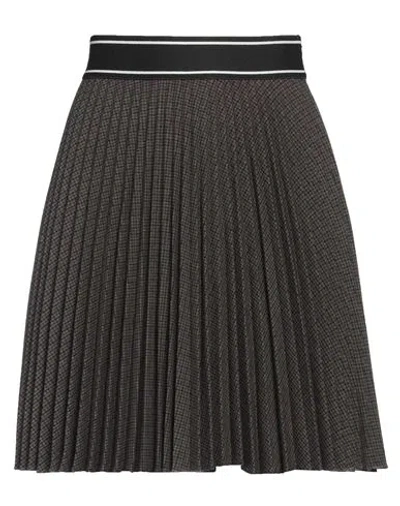 Sandro Woman Mini Skirt Dark Brown Size 2 Polyester, Viscose, Elastane In Brown