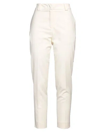 Trussardi Woman Pants Ivory Size 8 Virgin Wool, Elastane In White