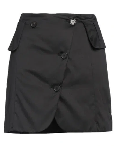 Erika Cavallini Woman Mini Skirt Black Size 6 Polyester In Black