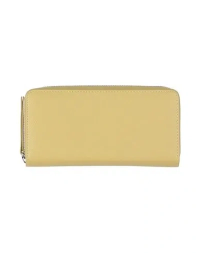 Maison Margiela Woman Wallet Lime Green Size - Cow Leather, Brass, Zinc, Aluminum, Copper In Green