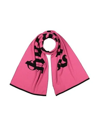 Palm Angels Man Scarf Fuchsia Size - Wool, Acrylic In Pink