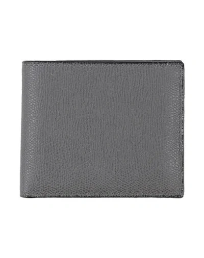 Valextra Man Wallet Lead Size - Calfskin In Grey
