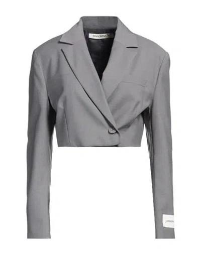 Hinnominate Woman Blazer Grey Size L Polyester, Viscose, Elastane In Grey