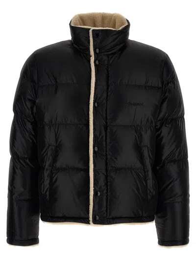 Shop Saint Laurent Faux Shearling Lining Down Jacket Casual Jackets, Parka In Black