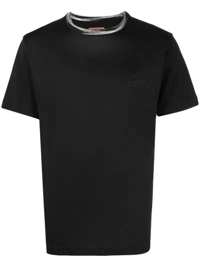 Shop Missoni T-shirt With Embroidery In Black