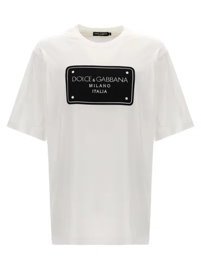 Shop Dolce & Gabbana Logo T-shirt In White/black