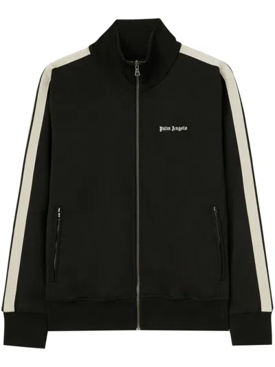 Shop Palm Angels Sports Jacket With Side Stripes In Black