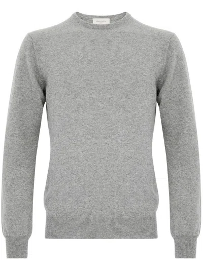 Shop Piacenza Cashmere Gray Cashmere Crew Neck Jumper In Grey