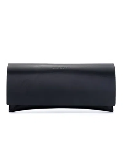 Saint Laurent Cassandre-logo Sunglasses In Black