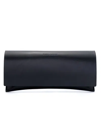 Saint Laurent Jeanne Round-frame Acetate Sunglasses In Black