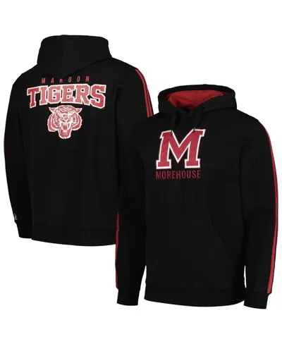 Fisll Black Morehouse Maroon Tigers Oversized Stripes Pullover Hoodie In Black