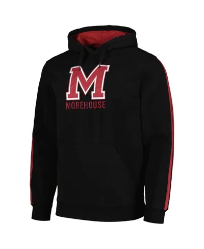 Fisll Black Morehouse Maroon Tigers Oversized Stripes Pullover Hoodie In Black