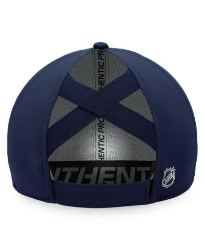 Fanatics Branded Navy Washington Capitals Authentic Pro Road Structured Adjustable Hat In Navy