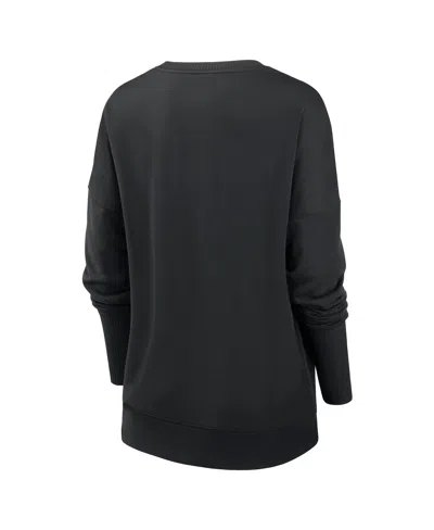 Nike Women's Black Pittsburgh Steelers Rewind Playback Icon Performance Pullover Sweatshirt In Black