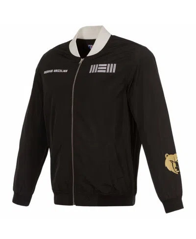 Jh Design Men's Black Memphis Grizzlies 2023/24 City Edition Nylon Full-zip Bomber Jacket In Black