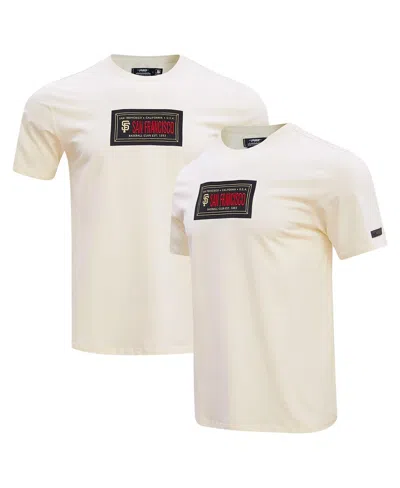 Pro Standard Men's Cream San Francisco Giants Club Member Badge T-shirt In Cream