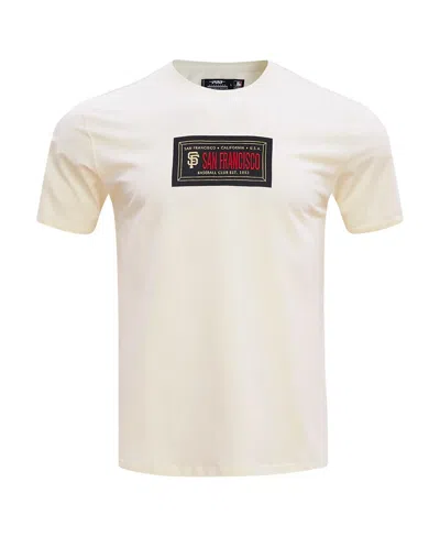 Pro Standard Men's Cream San Francisco Giants Club Member Badge T-shirt In Cream