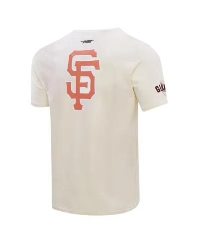 Pro Standard Men's Cream San Francisco Giants Club Member Badge T-shirt In Cream