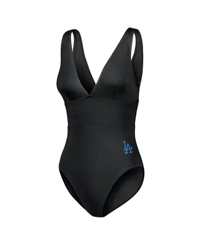 Tommy Bahama Women's Black Ohio State Buckeyes Palm Modern V-neck One-piece Swimsuit In Black