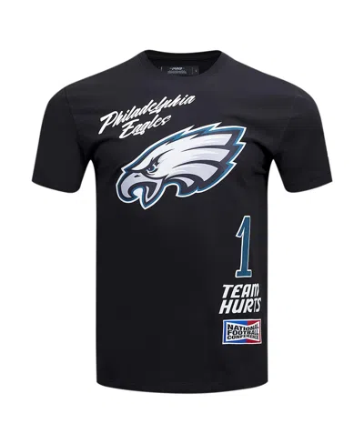 Pro Standard Men's Jalen Hurts Black Philadelphia Eagles Fast Lane Name Number Player T-shirt In Black