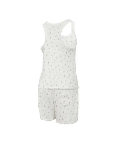Concepts Sport Women's Cream New York Yankees Gardner Hacci Knit Romper In Cream