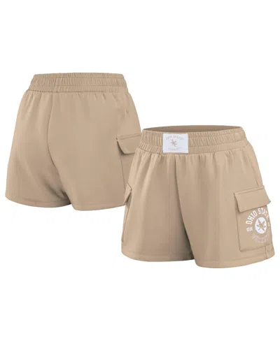 Wear By Erin Andrews Women's Tan Ohio State Buckeyes Neutral Shorts In Tan