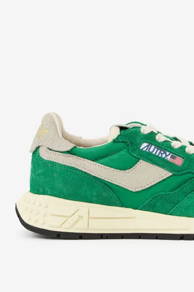 Autry Reelwind Panelled Sneakers In Green