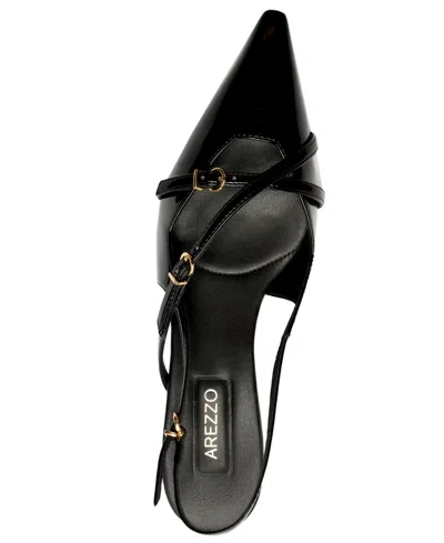 Arezzo Tiffany Mid Stiletto Pump Womens Pointed Toe Stiletto Slingback Heels In Fresh Ruby