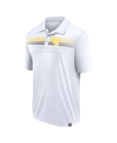 Fanatics Men's White San Diego Padres Big Tall Victory For Us Interlock Polo In White,brown