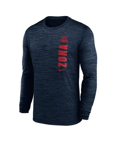Nike Men's Navy Arizona Wildcats 2024 Sideline Velocity Performance Long Sleeve T-shirt In Navy