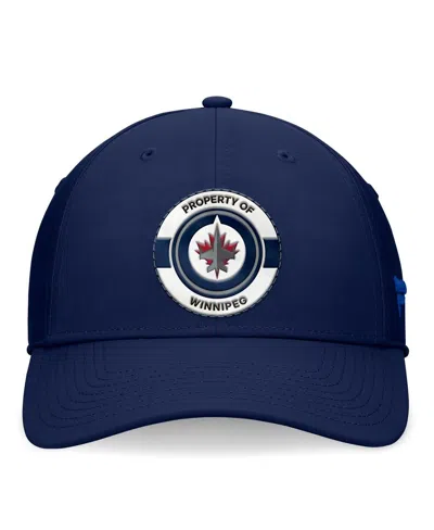 Fanatics Men's Navy Winnipeg Jets Authentic Pro Training Camp Flex Hat In Navy